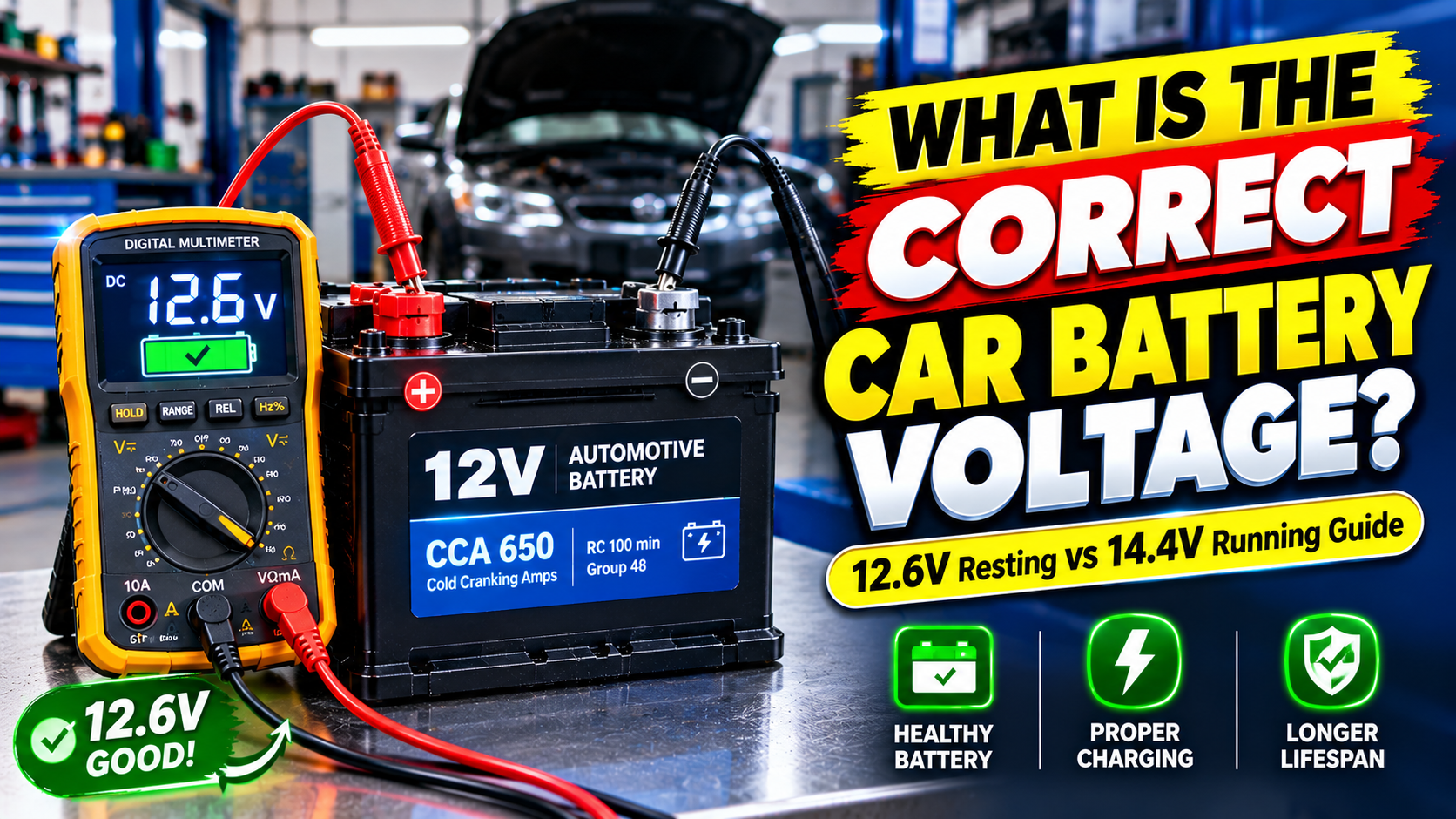 What Is The Correct Voltage For A Car Battery